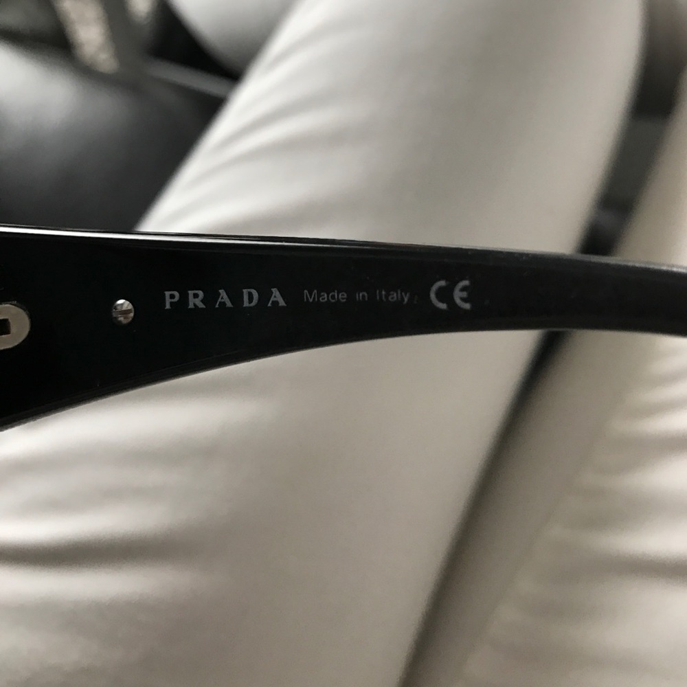 Prada Black Shield Sunglasses with Dark Lenses - Picture 8 of 9